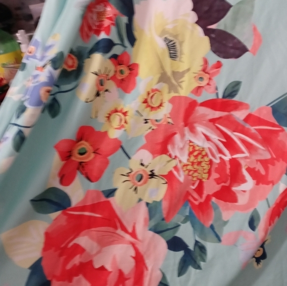 Simple Fun Bold Beautiful Floral Sleeveless Stretch Lounge Style Dress XXL - Picture 8 of 10